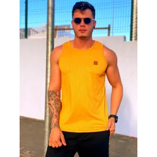 Camiseta listra Longline masculina em malha canelada - AZUL MARINHO MALHA