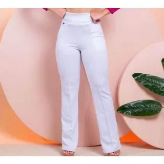 Flare feminina calça - Raryel - Roso pink