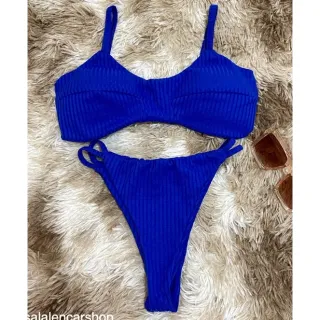 Moda Verão 2023: Biquini com Bojo Canelado - Verde Bandeira