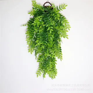 Decoração com Planta Artificial Pendurada - Folhagem Verde para Parede - KIT COM 4 FL-6692 VERDE