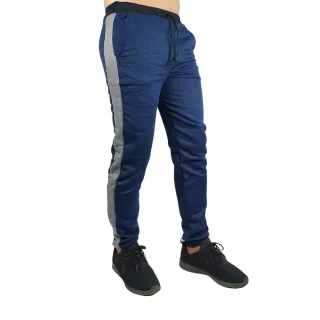 Fitness Calça Masculina Kit 2 Esporte Academia Moletom - 1 Preta 1 Azul
