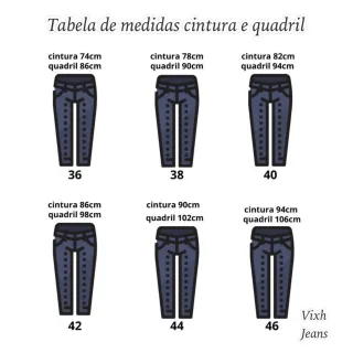 Promoção Kit 3 Calça Jeans Feminina Cintura Alta com Lycra - Empina Bumbum - 42