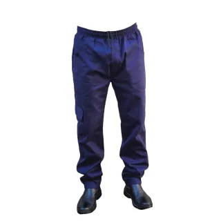 Costura Dupla Reforçada Calça de Trabalho em Brim Pesado - Azul Marinho