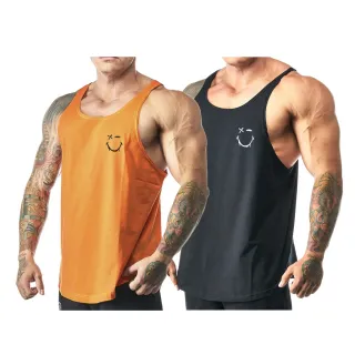 Regatas cavada smile shadow 100% algodão - Kit com 2 unidades - PRETA + MARINHO