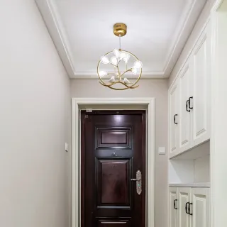 Pendente Cozinha Sala de Jantar Lustre Teto Luminária - A - Ouro