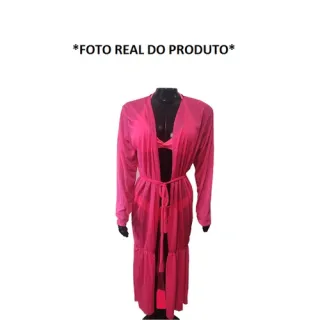 Manga longa verão: Saída de praia longa - Preto