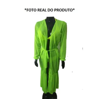 Manga longa verão: Saída de praia longa - Preto