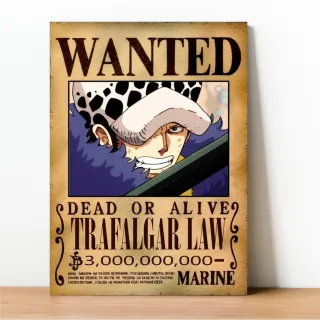 Coleção Exclusiva One Piece: Placa Decorativa Wanted Recompensa - 23