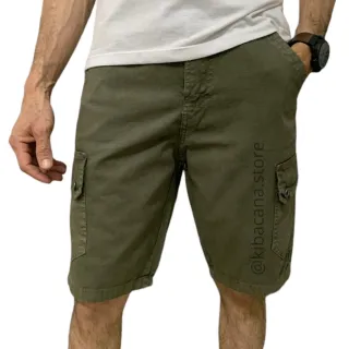 Ótimo Preço! Bermuda Cargo Masculina com 6 Bolsos - Bermuda  Âncora Cor Sortida