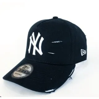 Modelo Casual NY Boné Rasgado Aba Torta 2023 - NY RASGADO AZUL/BRANCO