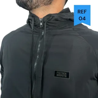 Impermeável Preto Masculina Semi Forrada Corta Vento - REF 03 PRETO