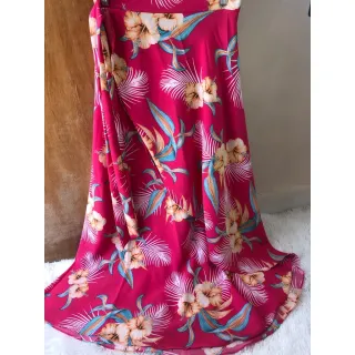 Multi Formas Saia Longa Envelope Lisa com Amarrar e Forro Viscolino - Saia Envelope Verde Bandeira