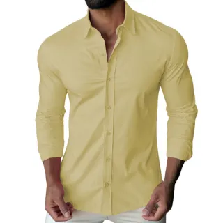 Camisa Masculina Luxo Slim Fit - Pronta Entrega Frete Grátis - Azul Claro