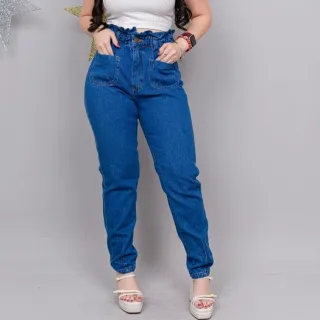 Cintura Alta Calça Mom Jeans Moda Feminina Sem Lycra - Mom Jeans Clarinha