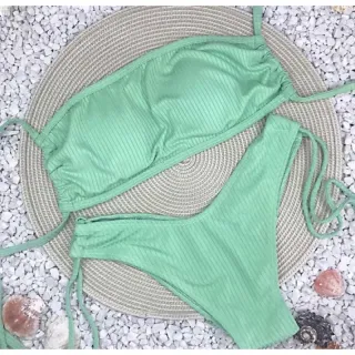 Moda Blogueira: Biquini Feminino Canelado Suplex Cropped Asa Delta - Onça Lilas