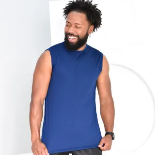 Camiseta Fitness Masculina Regata Premium Dry Fit para Treino e Academia - Preto