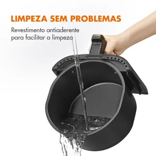 Air Fryer Gaabor Digital Touch 4L sem Óleo - Grafite / Branco - Grafite
