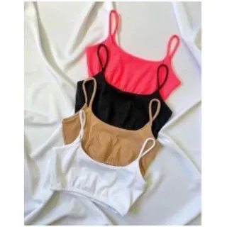 Canelado alça fina top cropped - Lilás