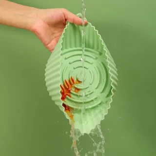 Assadeira Flexível em Silicone para Fritadeira Air Fryer - Lavável e de alta qualidade - QUADRADO VERMELHO