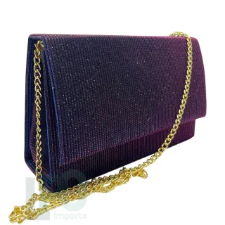 Bolsa Feminina Transversal para Festa Casamento Evento com Corrente - Camelão