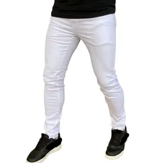 Calça Color Sarja Branca Masculina - 38