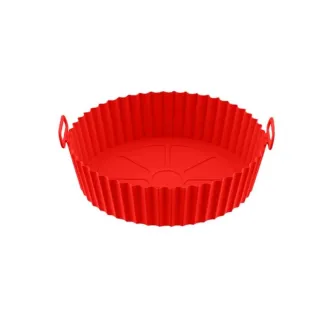 Assadeira Flexível em Silicone para Fritadeira Air Fryer - Lavável e de alta qualidade - QUADRADO VERMELHO