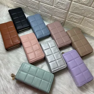 Bordada Feminina Carteira em 2 Zíper - Preto1102