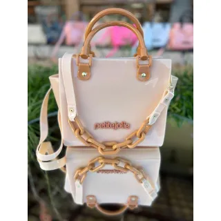 Corrente Love Bolsa Feminina Transversal - Rose/Preto