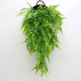 Decoração com Planta Artificial Pendurada - Folhagem Verde para Parede - KIT COM 4 FL-6692 VERDE