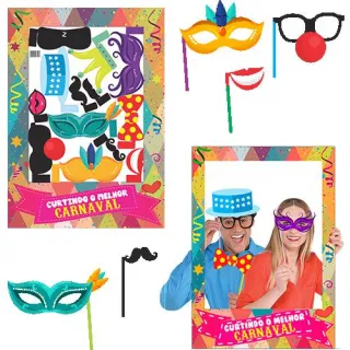 Moldura para Fotos de Carnaval - Painel Decorativo - Painel Carmem Miranda