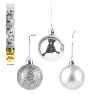 Decoração Natalina Bolas de Árvore Enfeites - Conjunto com 7 Bolas - Bronze