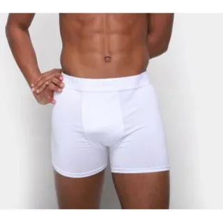 Cuecas Boxer Branca - Kit com 5 unidades - P/36
