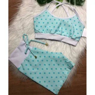 Conjunto Fitness Feminino Alcinha e Short com Cordinha - Rosa rosa bebê