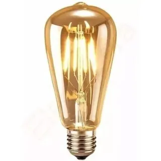 Lâmpadas Led Retrô Vintage Filamento - Kit com 3 unidades - Único