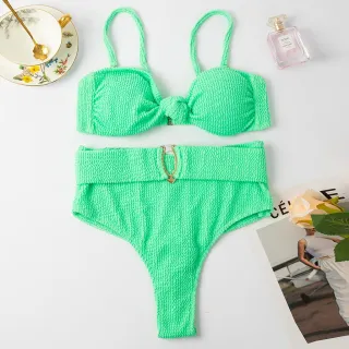 Biquíni estilo cintura alta 2023 HT XX19 - Vest Estiloso - Preto