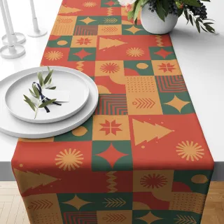 Jogo de Mesa Natalino - Trilho e Caminho de Mesa para Decoração de Natal - NATAL - 08