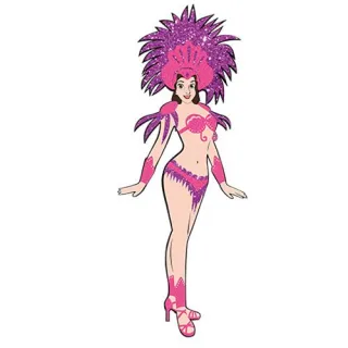 Decoração de Carnaval - Painel Glitter para Passistas - Passista 02