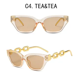 Moda Vintage para Gatos: Óculos de Sol Pequenos com Corrente - C2