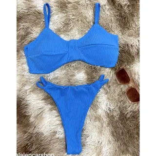 Moda Verão 2023: Biquini com Bojo Canelado - Verde Bandeira