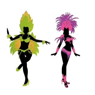 Decoração de Carnaval - Painel Silhueta Passista