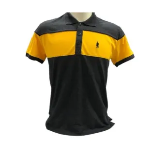 Polo Masculina Algodão Poliéster Polo PA - Branco com Marinho