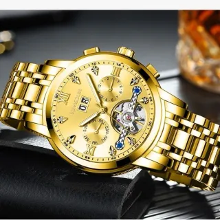 Relógio Automático Masculino Certificado Suíço Turbillon - [Estilo Da imagem principal]