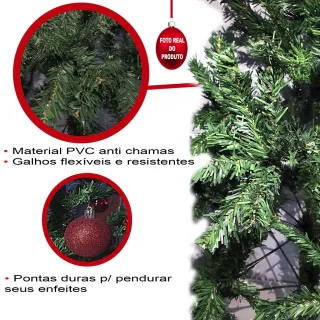 Decoração completa de Natal: Árvore com 57 enfeites e pisca de 60cm - Único