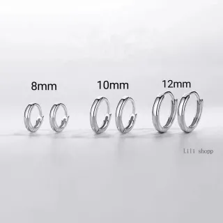 Argola Punk Rock Ródio Aço Inoxidável Círculo Brinco - Par 10mm Dourado