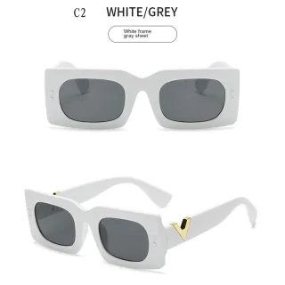 Óculos de Sol Quadrados Sobredimensionados: Moda Tendência V Decoração para Mulheres - C1