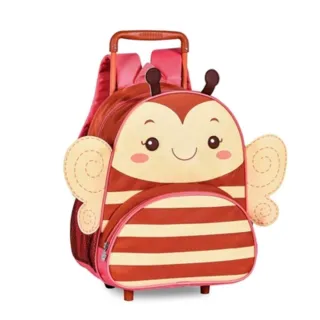 ENVIO IMEDIATO Mochila Infantil de Rodinhas Animais Clio Pets - JOANINHA