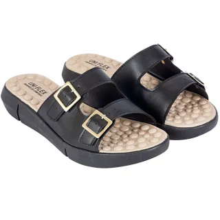 Uniflex Original - Sandália Ortopédica Ultra Conforto com Fivela - Preto