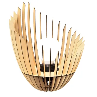 Luminária PANDORA Abajur Grande de Chão em MDF - MDF CRU