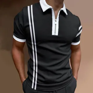 Camisa Polo Masculina de Verão Manga Curta Gola Torcida - L-04
