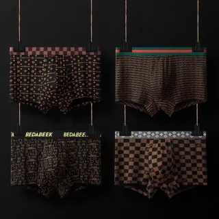 Roupa Íntima Masculina Boxer Modal Algodão Puro Tendência Sexy - 8045 4 Pacote